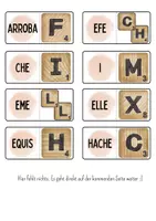 Vorschau - Spiele - 🎲 Domino 4 - El alfabeto + Satzzeichen + Digraphe 🎲 - Seite 3