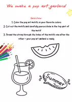 Vorschau - Mal- und Bastelvorlagen - Printable Pop Art Garland Activity – Primary School Craft - Seite 3