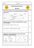 Vorschau - Test - Probe Sprache untersuchen Wortarten - Seite 1