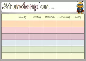 Vorschau - Bildkarten - Bienenklasse Tagestransparenz und Stundenplan - Seite 1