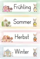 Vorschau - Präsentationen/Tafelbilder - Tafelkalender Lamaklasse – Wetter, Datum & Jahreszeiten mit dem Klassentier Alpaka oder Lama, Tafelkalender Alpakaklasse - Seite 1