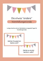 Vorschau - Aufgabenkarten - Die etwas "andere" Vorstellungsrunde - Seite 1