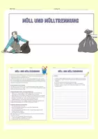 Vorschau - Arbeitsblätter - Müll, Mülltrennung, Recycling - Deckblatt