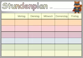 Vorschau - Bildkarten - Eichhörnchenklasse Tagestransparenz und Stundenplan - Seite 1