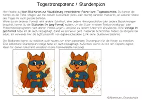 Vorschau - Bildkarten - Eichhörnchenklasse Tagestransparenz und Stundenplan - Seite 3