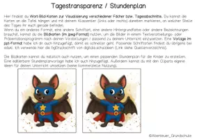 Vorschau - Bildkarten - Fledermausklasse Tagestransparenz und Stundenplan - Seite 3