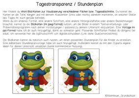 Vorschau - Bildkarten - Froschklasse Tagestransparenz und Stundenplan - Seite 3
