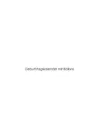 Vorschau - Anderer Materialtyp - Geburtstagskalender mit Luftballons (+Jänner)- Otterklasse - Seite 1