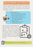 Vorschau - Arbeitsblätter - There, Their, They’re – Verwechslungswörter Englisch - Seite 2