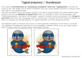 Vorschau - Bildkarten - Robbenklasse Tagestransparenz und Stundenplan - Seite 3