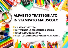 anteprima - Esercizi - ALFABETO TRATTEGGIATO IN STAMPATO MAIUSCOLO - Pagina di copertina