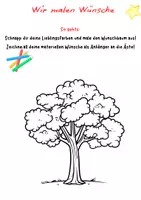 Vorschau - Arbeitsblätter - Malvorlage „Unsere Wünsche“ – Kreatives Zeichenprojekt für Klasse 1–4 - Seite 2