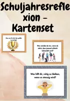 Vorschau - Aufgabenkarten - 35 Gesprächskarten - Schuljahresreflexion - Deckblatt