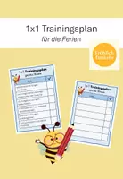 Vorschau - Anderer Materialtyp - Einmaleins Trainingsplan für die Ferien - Deckblatt
