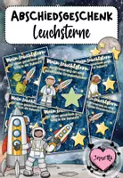 Vorschau - Bildkarten - Abschiedsgeschenk zum Schuljahresende: Leuchtsterne - Deckblatt