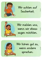 Vorschau - Poster - Klassenregeln - Gemeinsam läufts besser! Schilder mit Wochenziel - Seite 1