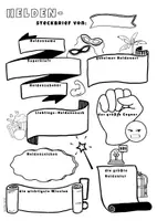 Vorschau - Arbeitsblätter - KUNST: Held/innen Steckbrief, Comic Charakter - Seite 2
