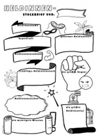 Vorschau - Arbeitsblätter - KUNST: Held/innen Steckbrief, Comic Charakter - Seite 3