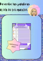 Vorschau - Arbeitsblätter - Describe las palabras - El Día de los Muertos - Deckblatt