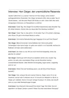 Vorschau - Arbeitsblätter - Interview_ Herr Zeiger, der unermüdliche Reisende - Deckblatt