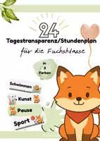 Vorschau - Präsentationen/Tafelbilder - Tagestransparenz Fuchsklasse 24 Stück - Deckblatt