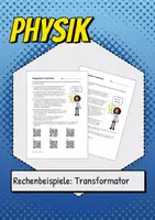 Vorschau - Arbeitsblätter - Rechenbeispiele Transformator - Deckblatt