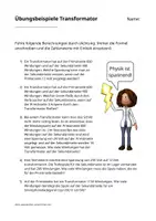 Vorschau - Arbeitsblätter - Rechenbeispiele Transformator - Seite 3
