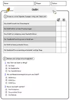 Vorschau - Arbeitsblätter - GmbH Arbeitsblätter mit Fragen + Lösungen Wirtschaft Leseverstehen und Wortschatz - Seite 2