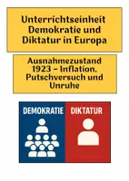 Vorschau - Arbeitsblätter - Ausnahmezustand 1923 – Inflation, Putschversuch und Unruhe - Deckblatt