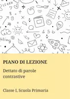 anteprima - Piani di lezione - Dettato di parole contrastive - Pagina di copertina