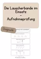 Vorschau - Arbeitsblätter - Aufnahmeprüfung für die Lauscherbande - Unterrichtsreihe "Kriminell gut hören mit der Lauscherbande" - Deckblatt