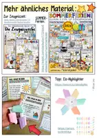 Vorschau - Anderer Materialtyp - Sommerferien Grüße ☀️ Eis-Kärtchen zum Schuljahresende / Textmarker - Seite 1