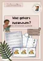 Vorschau - Spiele - Christliche Symbole: Interactive Symbole als Paare zuordnen (mit Leporello-Vorlage) - Deckblatt