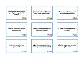 Vista previa - Tarjetas / Manipulativos - Rompiendo el hielo. Juego de preguntas personales - página 3