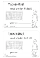 Vorschau - Arbeitsblätter - Matherätsel Fußball Rechen- und Denkaufgaben Knobelheft - Seite 1