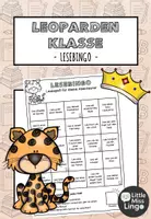 Vorschau - Arbeitsblätter - Leopardenklasse - Lesebingo - Deckblatt