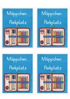 Vorschau - Anderer Materialtyp - Mäppchen-Parkplatz - Ordnung und Struktur im Klassenzimmer - Seite 1