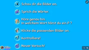 Vorschau - Spiele - Buchstabe P - interaktive Genially-Übungen zum Lesen und Schreiben - Seite 3