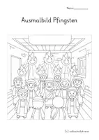Vorschau - Arbeitsblätter - 10 Pfingsten Ausmalvorlagen (Religionsunterricht) - Seite 1