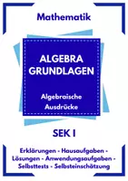 Vorschau - Unterrichtsreihen - Algebraische Ausdrücke verstehen – Direkt einsetzbares Unterrichtsmaterial SEK I Mathe - Deckblatt