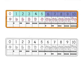anteprima - Esercizi - Linea dei numeri fino a 10 con mani e dots - Pagina 1