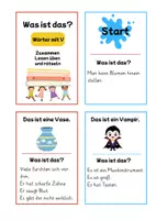 Vorschau - Spiele - Zusammen lesen und rätseln - Wörter mit V - Deckblatt