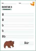 Vorschau - Arbeitsblätter - Buchstabe B - Schreiben lernen - Alphabet - Deckblatt