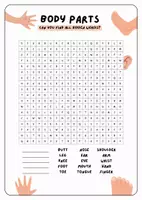 Vorschau - Arbeitsblätter - BODY PARTS - Word Search (4 Versionen) + QUiZ - Seite 2