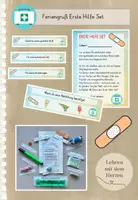 Vorschau - Mal- und Bastelvorlagen - Feriengruß Erste Hilfe Set / Abschiedsgeschenk - Deckblatt