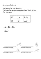 Vorschau - Arbeitsblätter - Lese Hausaufgaben - Seite 1