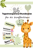 Vorschau - Präsentationen/Tafelbilder - Tagestransparenz Giraffenklasse / Stundenplan / Giraffe - Deckblatt