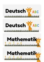 Vorschau - Präsentationen/Tafelbilder - Tagestransparenz Giraffenklasse / Stundenplan / Giraffe - Seite 1