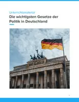 Vorschau - Unterrichtsreihen - Die wichtigsten Gesetze der Politik in Deutschland – Unterrichtsmaterial Klasse 5–9 - Deckblatt