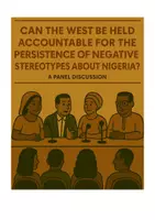 Vorschau - Stundenentwürfe - Panel Discussion: Can the West be held accountable for the persistence of negative stereotypes about Nigeria? - Deckblatt